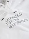 Calvin Klein MIXED PRINT STENCIL Erkek Beyaz Hoodie