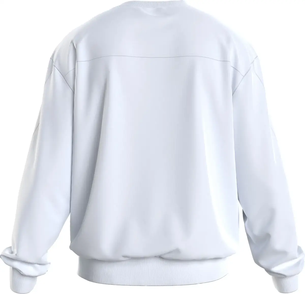 Calvin Klein STACKED LOGO CREW NE Erkek Beyaz Sweatshirt