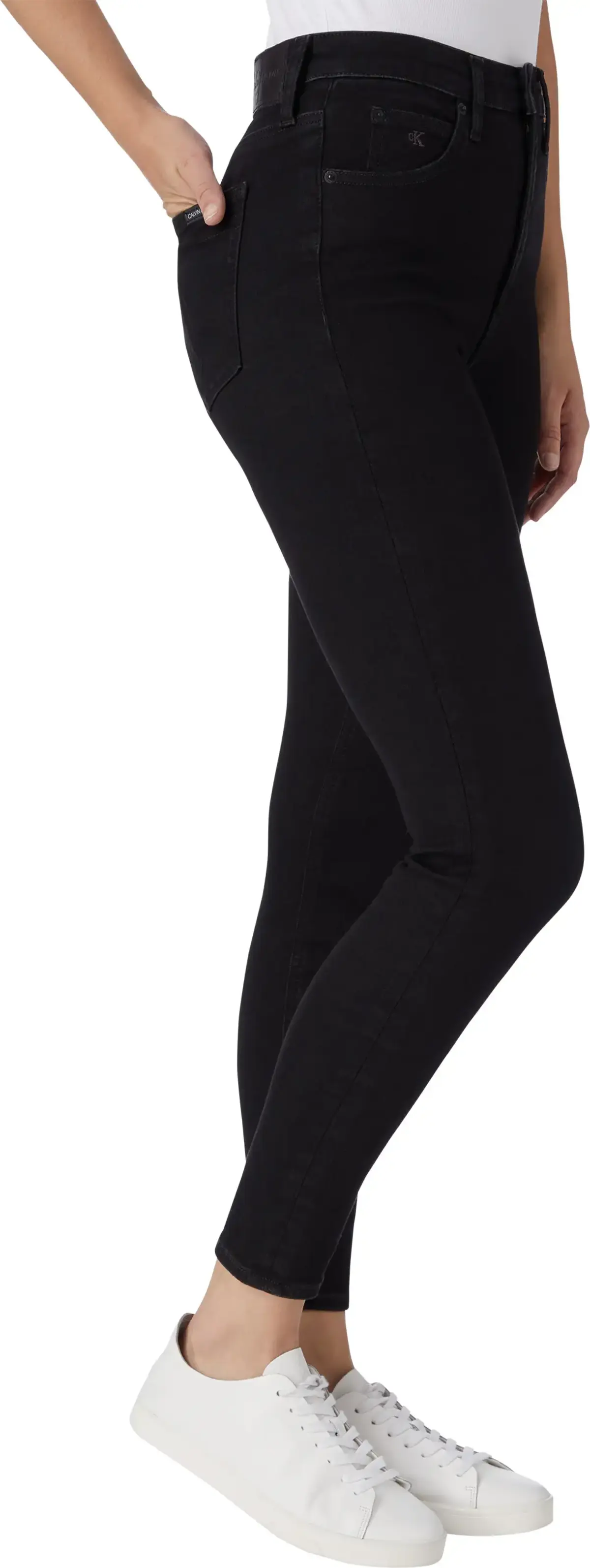 Calvin Klein HIGH RISE SUPER SKIN Kadın Antrasit Kot Pantolon