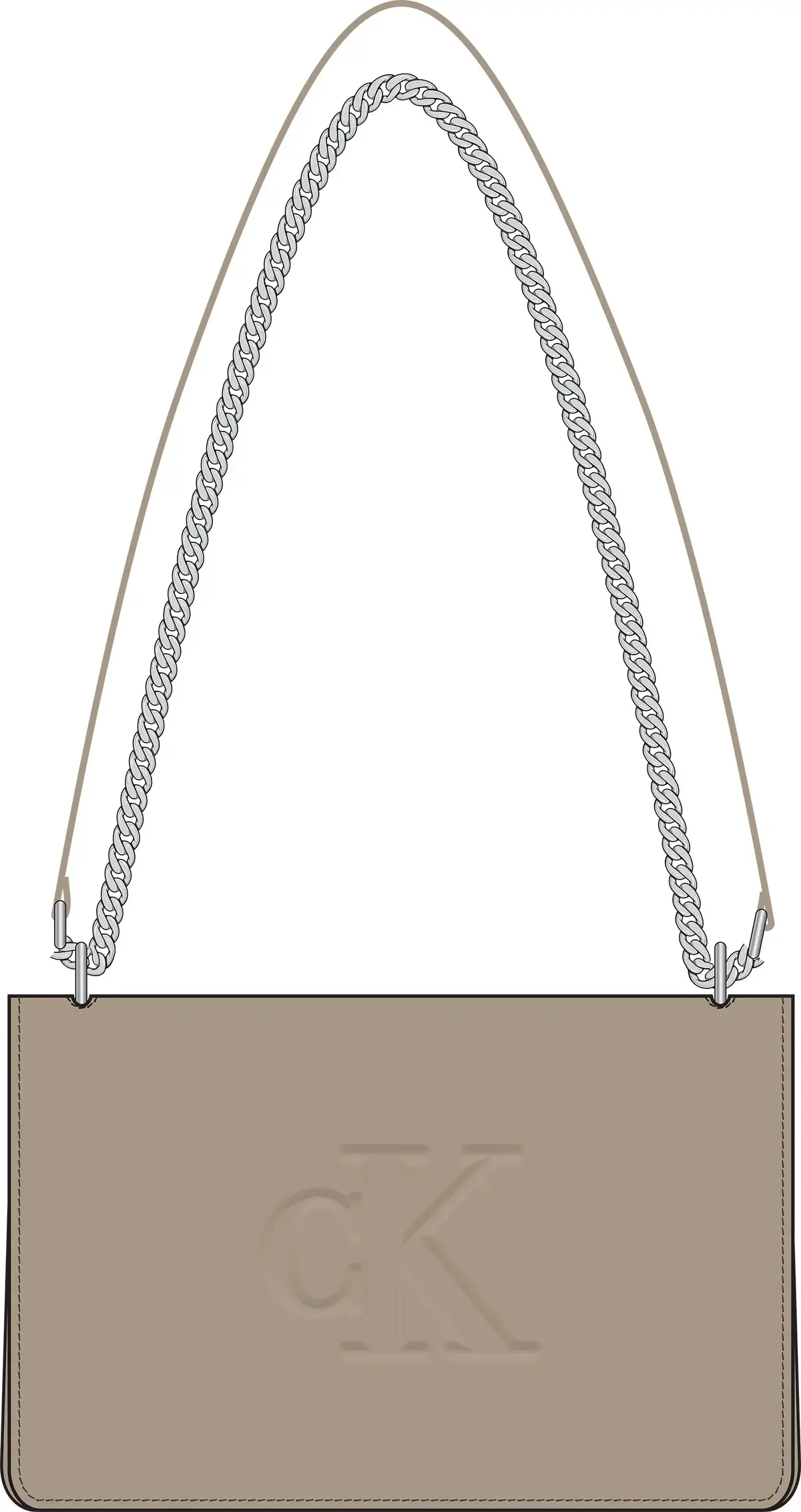 Calvin Klein SCULPTED EW FLAP25 S, PBF Bej Kadın Çanta & Cüzdan