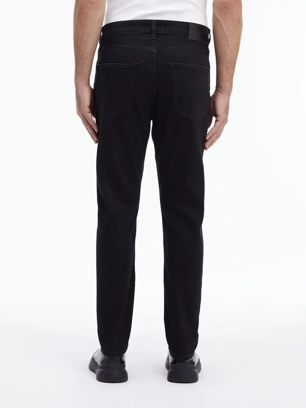 Calvin Klein TAPERED RINSE BLACK Erkek Antrasit Kot Pantolon