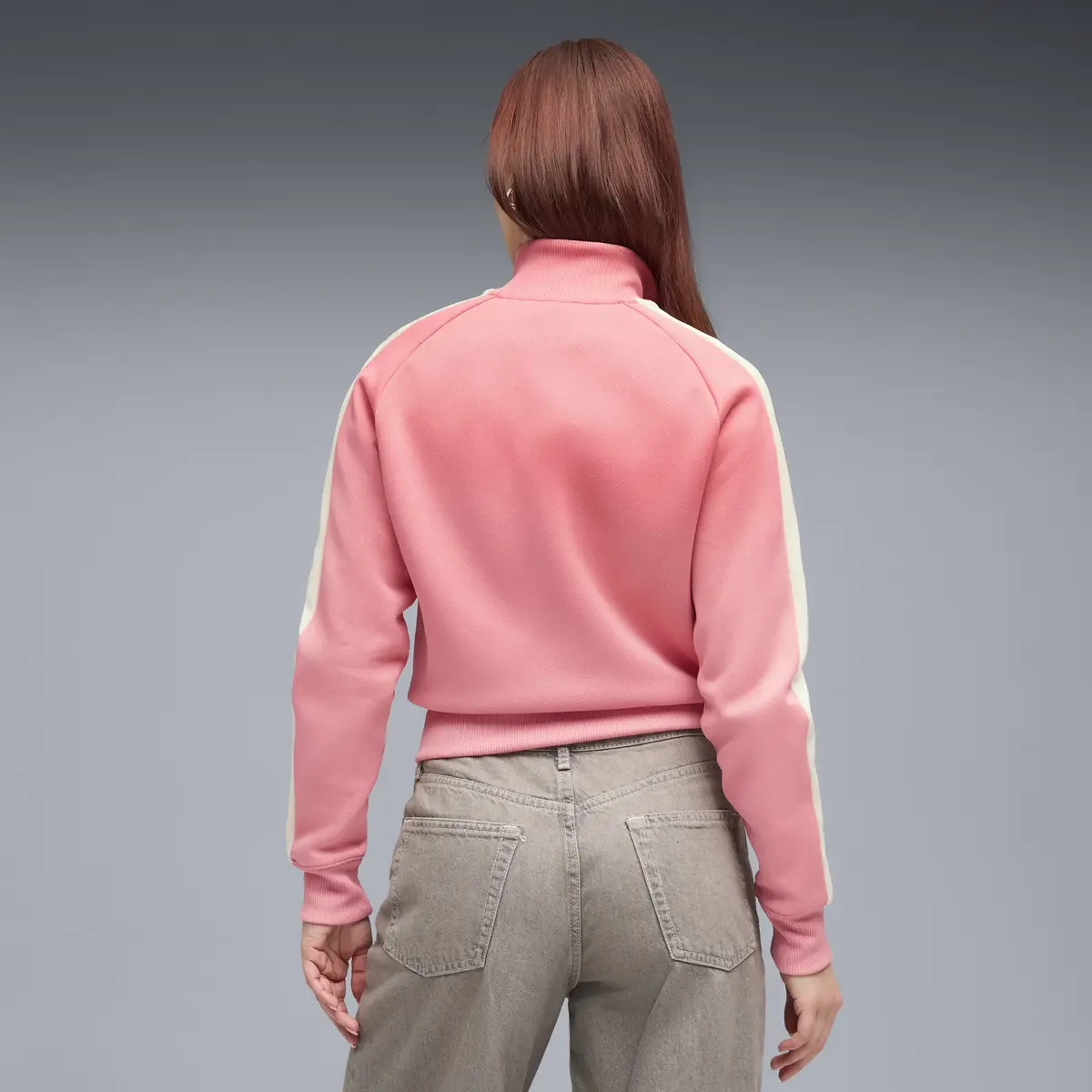 Puma T7 Jacket Pembe Kadın Fermuarlı Üst