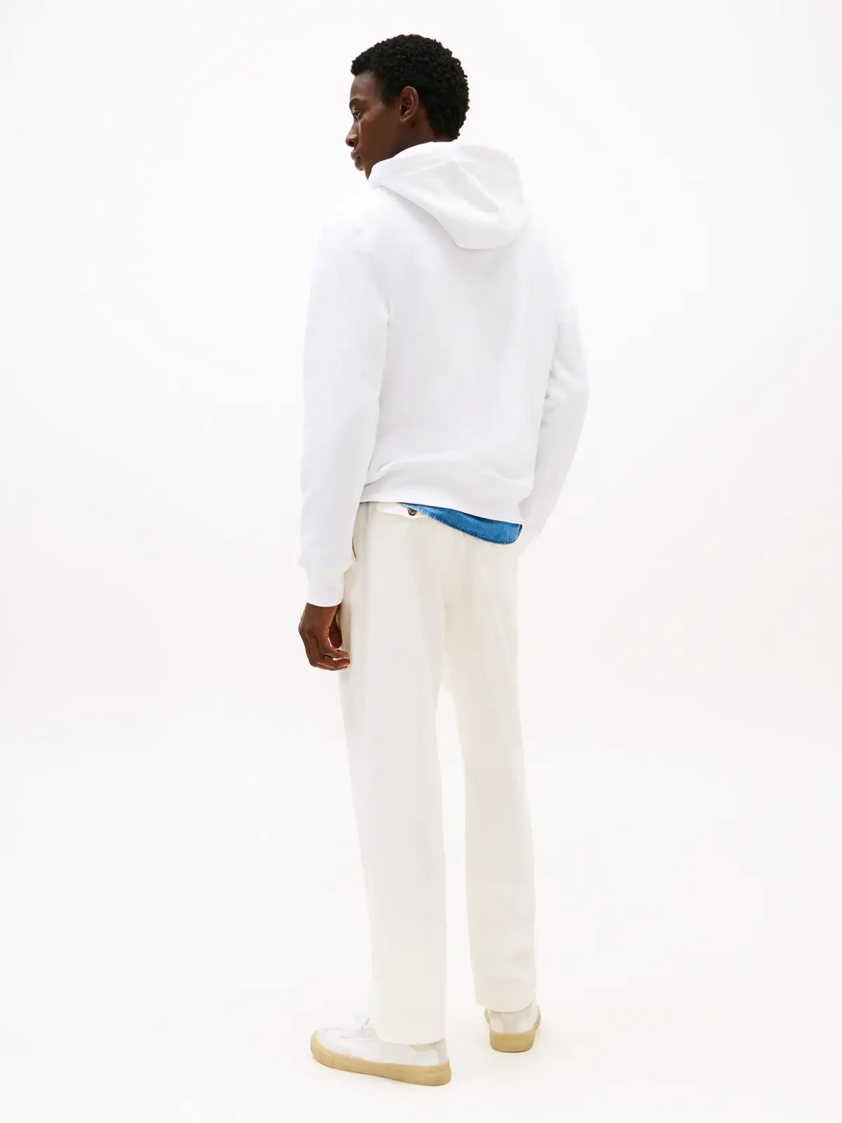 Tommy Hilfiger TOMMY LOGO HOODY, YBR Beyaz Erkek Sweatshirt