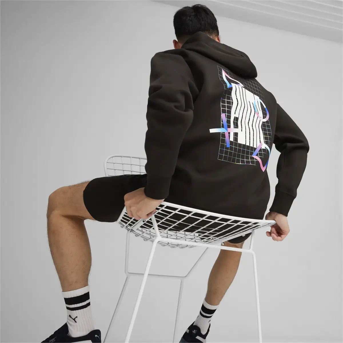 Puma X PLAYSTATION Graphic Hoodie DK Siyah Erkek Sweatshirt