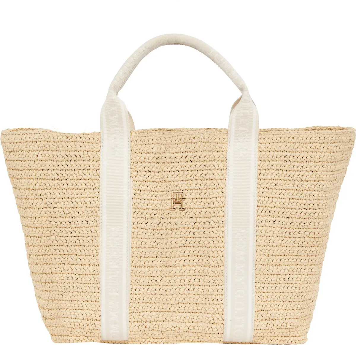 Tommy Hilfiger TH SPRING LOGO TOTE, AA8 Krem Kadın Çanta & Cüzdan