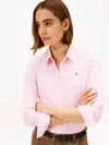 Tommy Hilfiger 1985 SLIM PIQUE BTN, 0D7 Pembe Kadın Gömlek