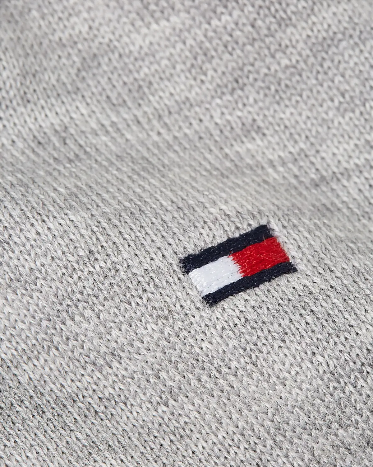Tommy Hilfiger CORE COTTON-SILK CNE Erkek Gri Kazak