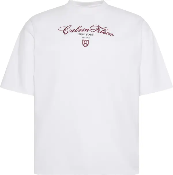 Calvin Klein SS OVERSIZE CK NY TEE Kadın Beyaz T-Shirt