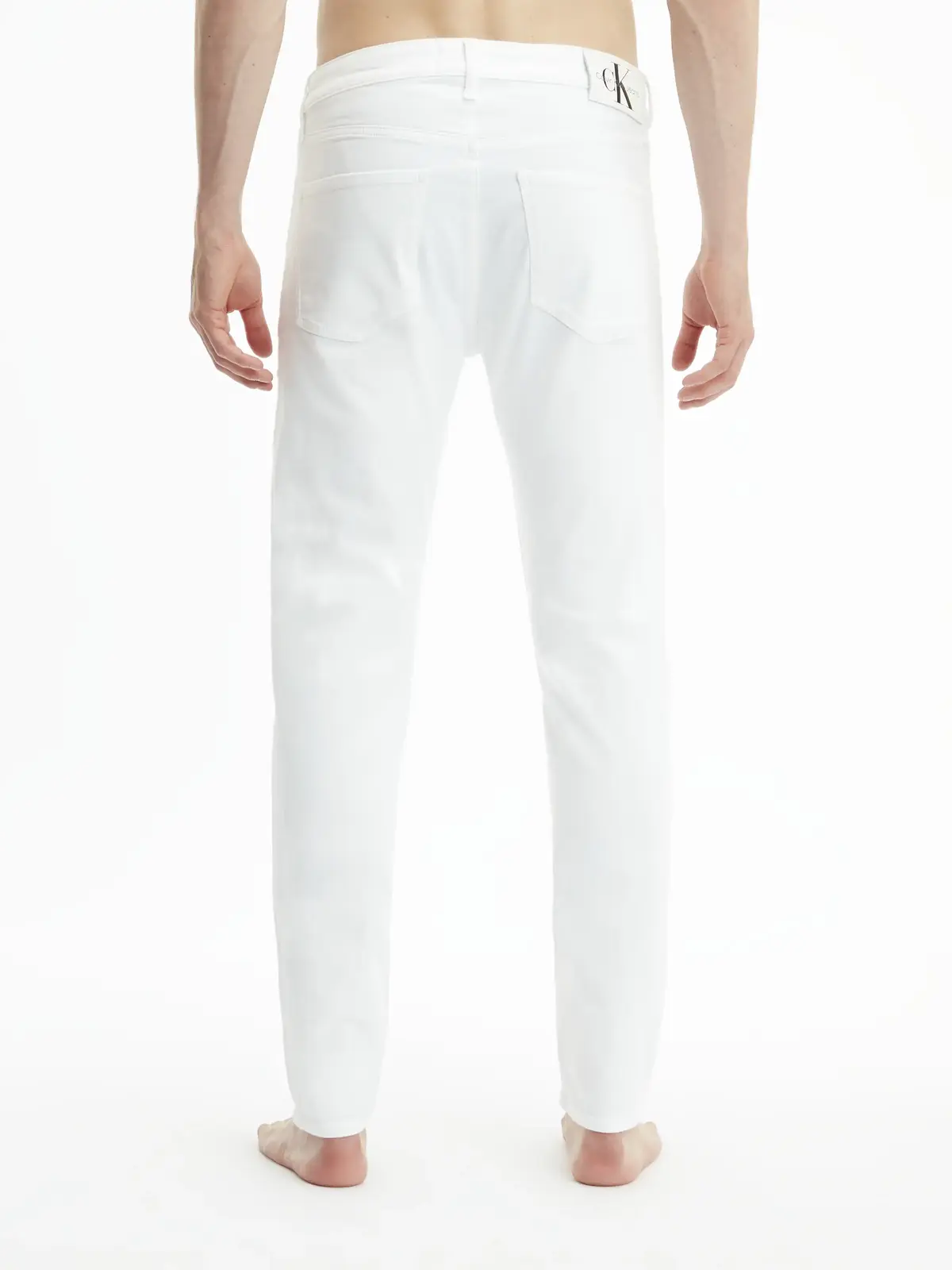 Calvin Klein SKINNY Erkek Beyaz Kot Pantolon