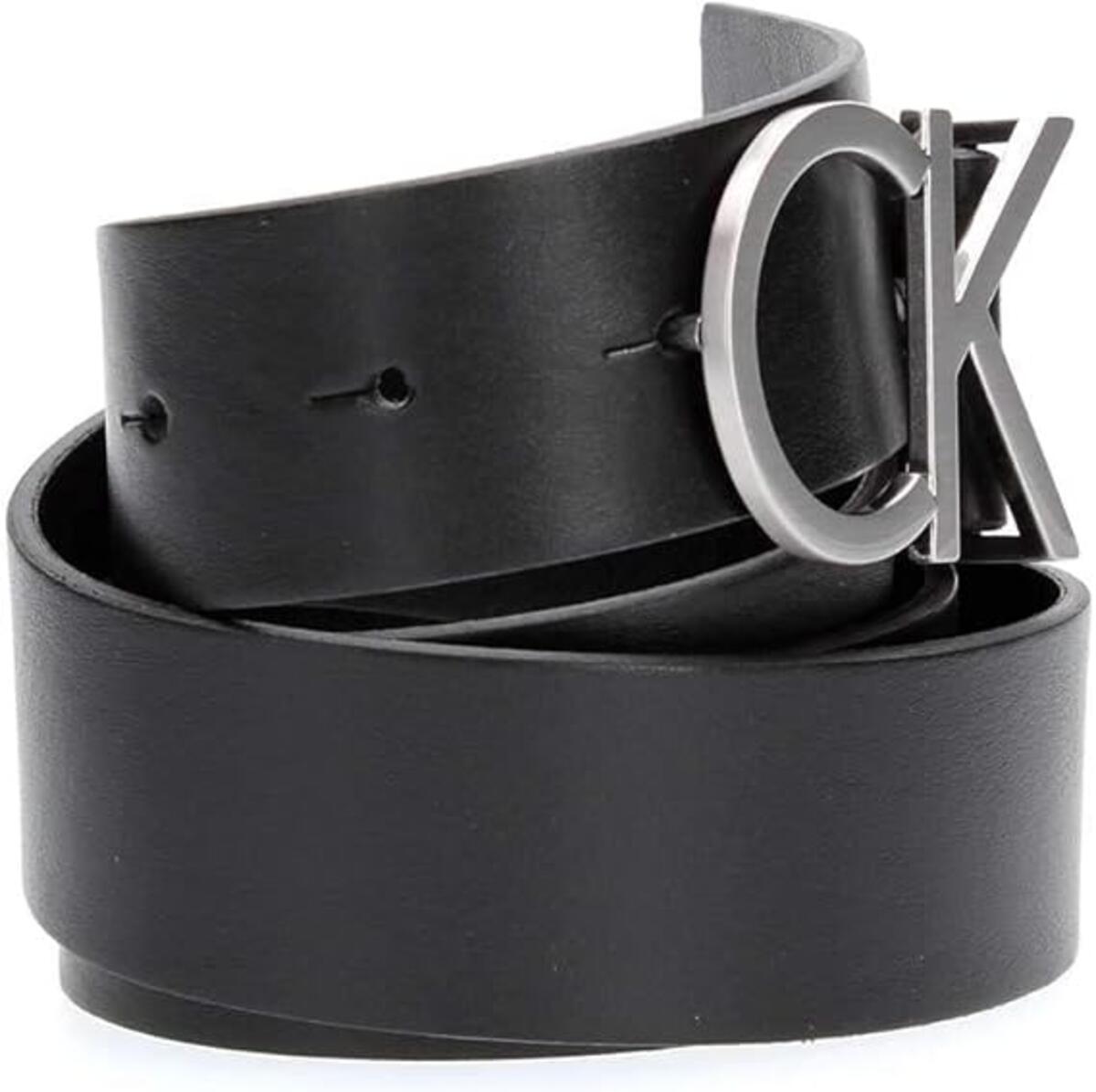 Calvin Klein CK ADJ.LOGO BELT 3.5, 001 Siyah Kadın Kemer