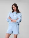 Calvin Klein MONOLOGO FRENCH TERR, VE0 Mavi Kadın Şort