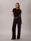 Calvin Klein SS SUPIMA JERSEY EMB Siyah Kadın Tişört