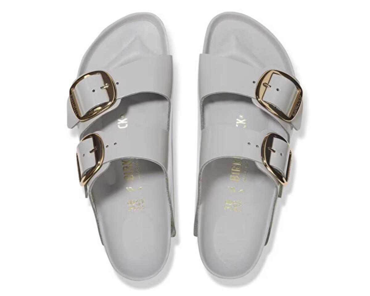 Birkenstock ARIZONA BIG BUCKLE NL HIGH SHINE Gri Kadın Terlik Birkenstock ARIZONA BIG BUCKLE NL HIGH SHINE Gri Kadın Terlik