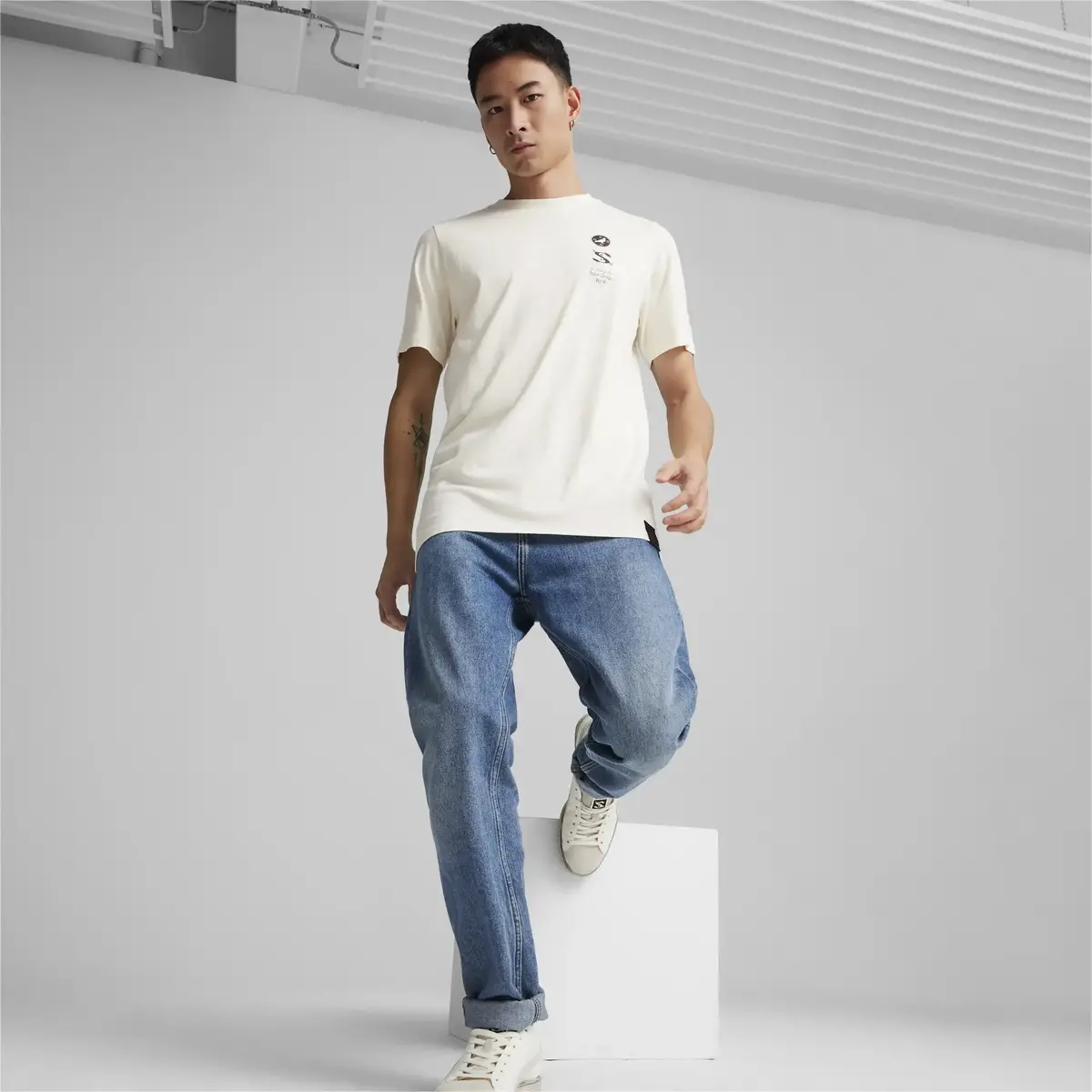 Puma PUMA X STAPLE Graphic Tee Beyaz Erkek Tişört