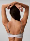Calvin Klein LIGHTLY LINED BRALET Gri Sporcu Sütyeni Bralet