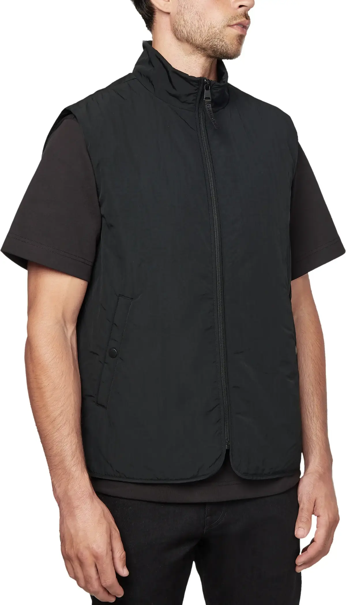Calvin Klein CRINKLE NYLON VEST Erkek Siyah Yelek