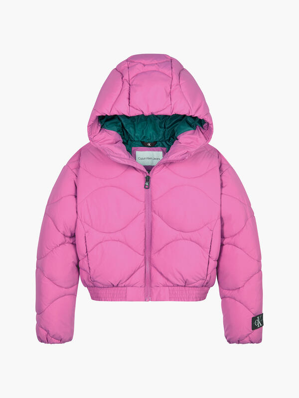 Calvin Klein COLOUR BLOCK PUFFER Kadın Pembe Şişme Mont
