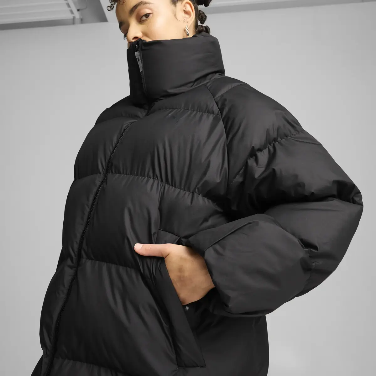 Puma Oversized Puffer Jacket Siyah Kadın Mont