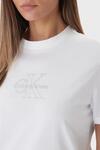 Calvin Klein SS CLASIC MONOLOGO T, YAF Beyaz Kadın T-Shirt