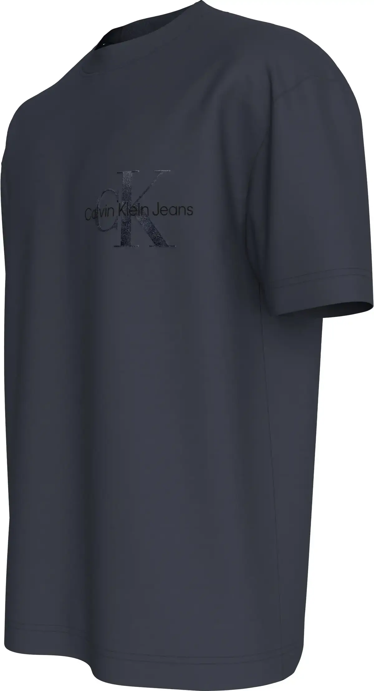 Calvin Klein BRISTLE MONOLOGO TEE, CGE Gri Erkek T-Shirt & Polo