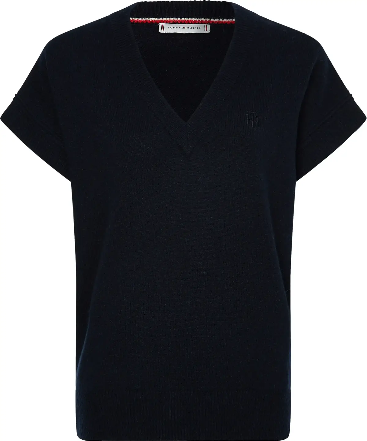 Tommy Hilfiger ALPACA RELAXED V-NK Kadın Siyah Kazak