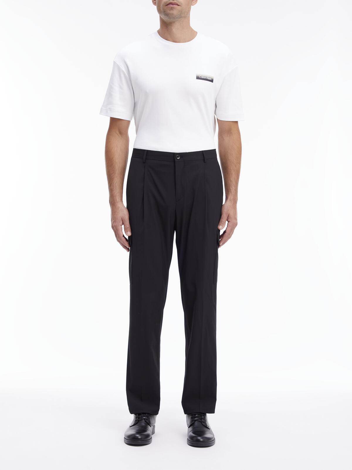 Calvin Klein TECHNO WOOL CARGO PA Erkek Siyah Kumaş Pantolon