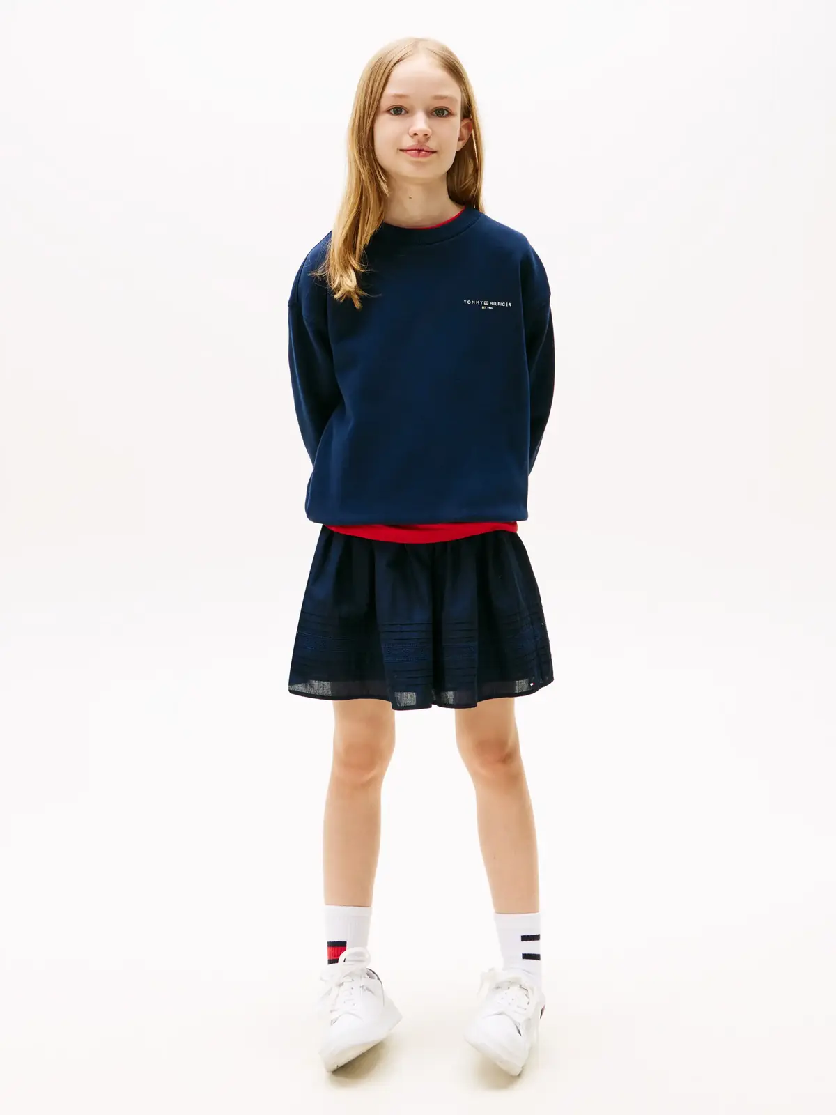 Tommy Hilfiger MINI CORP C-NECK SWE, C1G Lacivert Erkek Sweatshirt