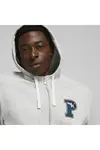 Puma SQUAD FZ Hoodie FL Açık Gri Erkek Hoodie