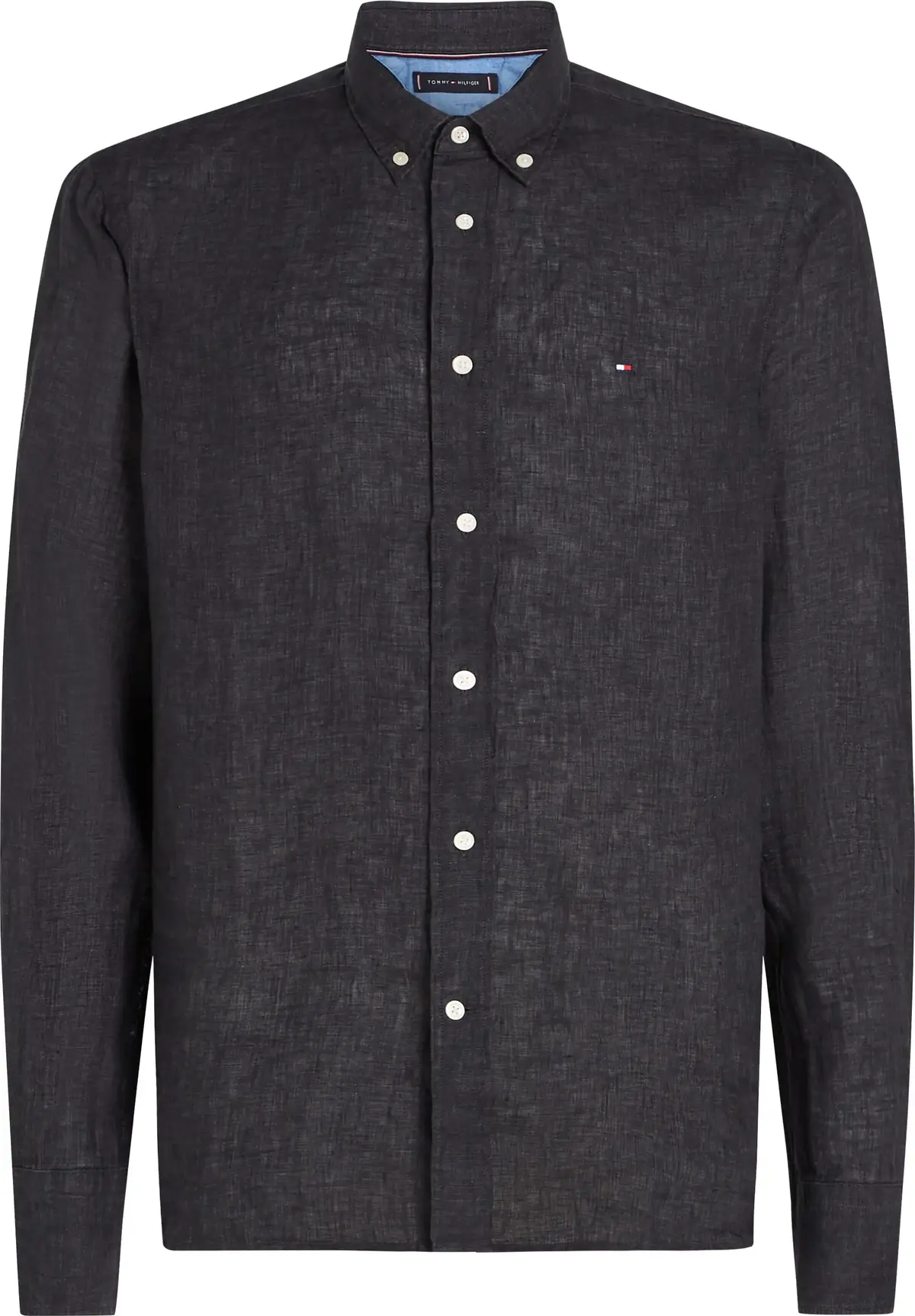 Tommy Hilfiger PIGMENT DYED LI SOLI, BDS Siyah Erkek Gömlek