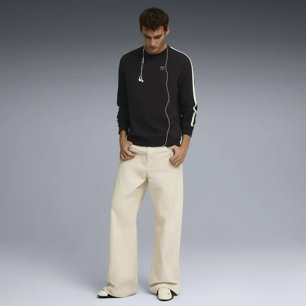 Puma ESS ELEVATED Crew TR TK Siyah Erkek Sweatshirt