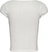Tommy Hilfiger TJW SLIM SH POINTELL Kadın Beyaz T-Shirt