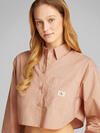 Calvin Klein WOVEN LABEL CROPPED, TGW Pembe Kadın Gömlek