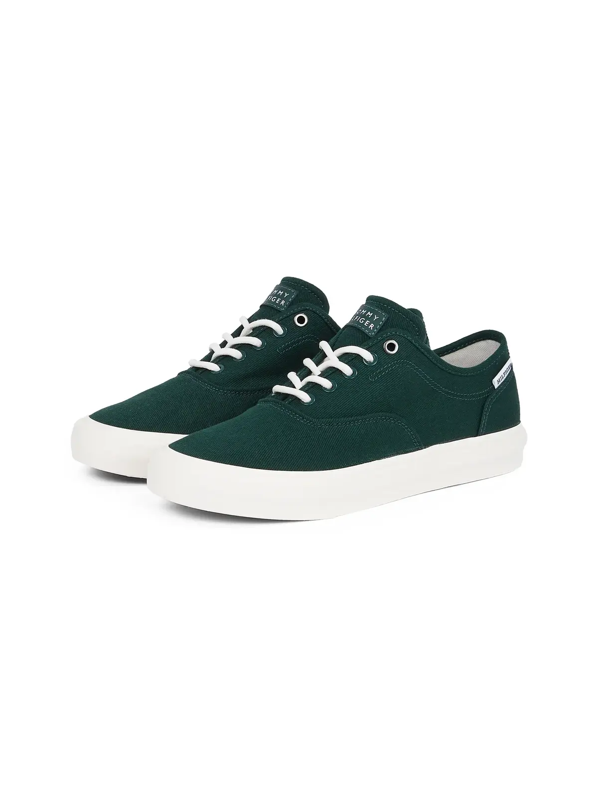 Tommy Hilfiger TH HI VULC LOW OXFOR Yeşil Erkek Spor Ayakkabı & Sneaker