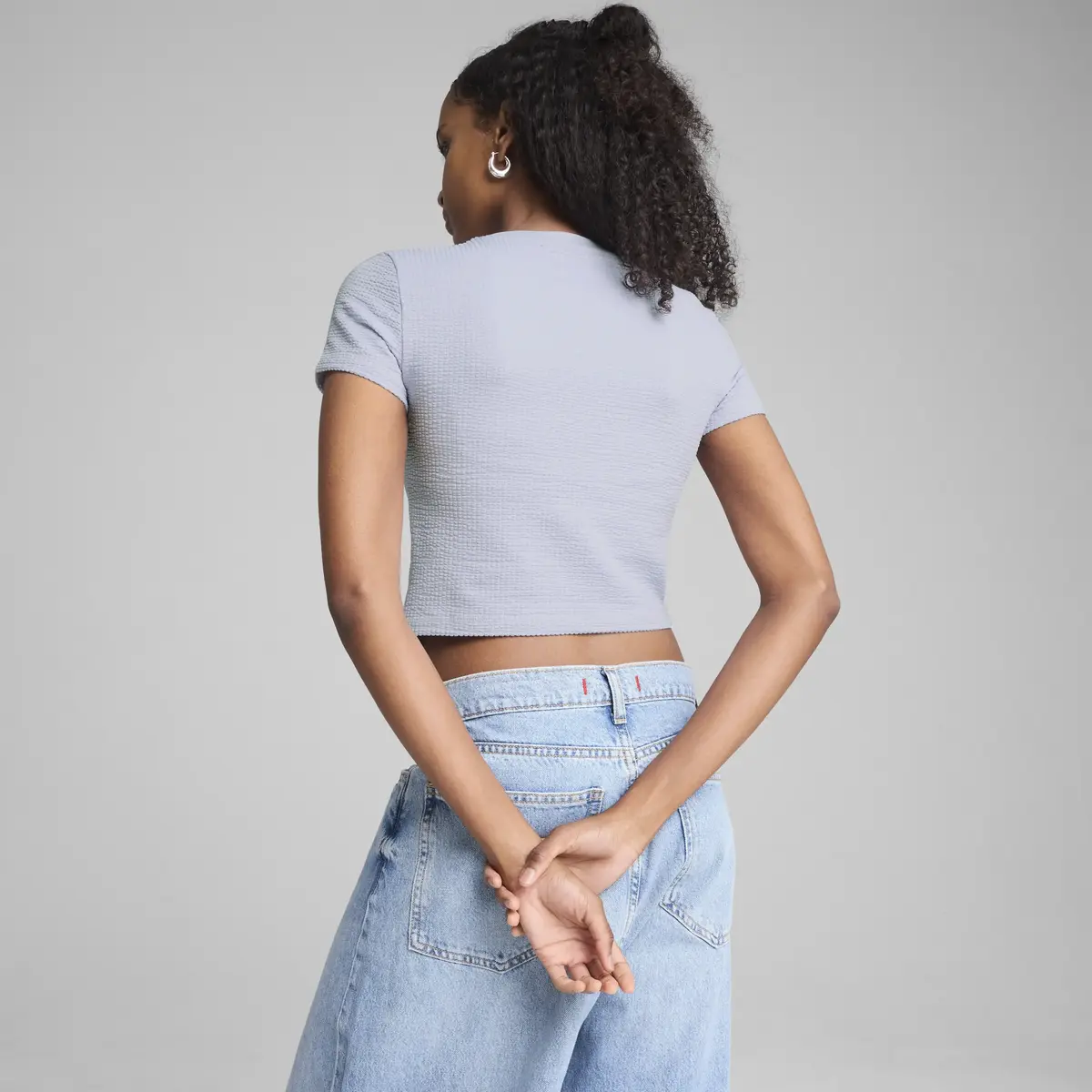 PUMA DARE TO Baby Tee Mavi Kadın Crop