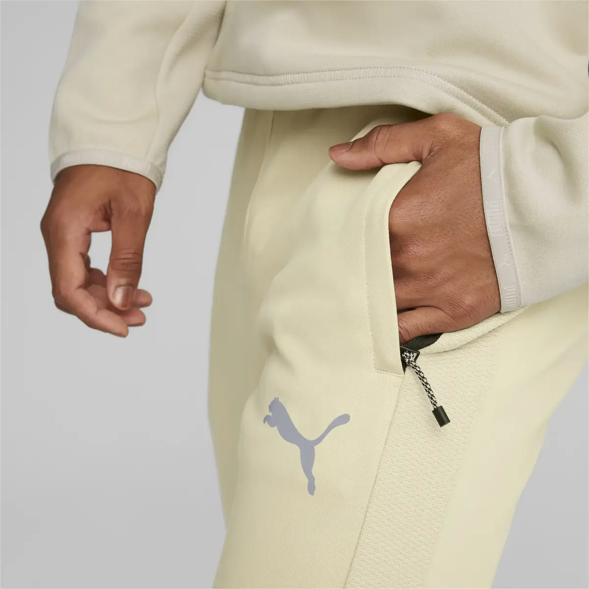 Puma EVOSTRIPE Pants Krem Erkek Eşofman Altı