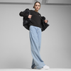 Puma DOWNTOWN RE:COLLECTION Crew Siyah Kadın Sweatshirt