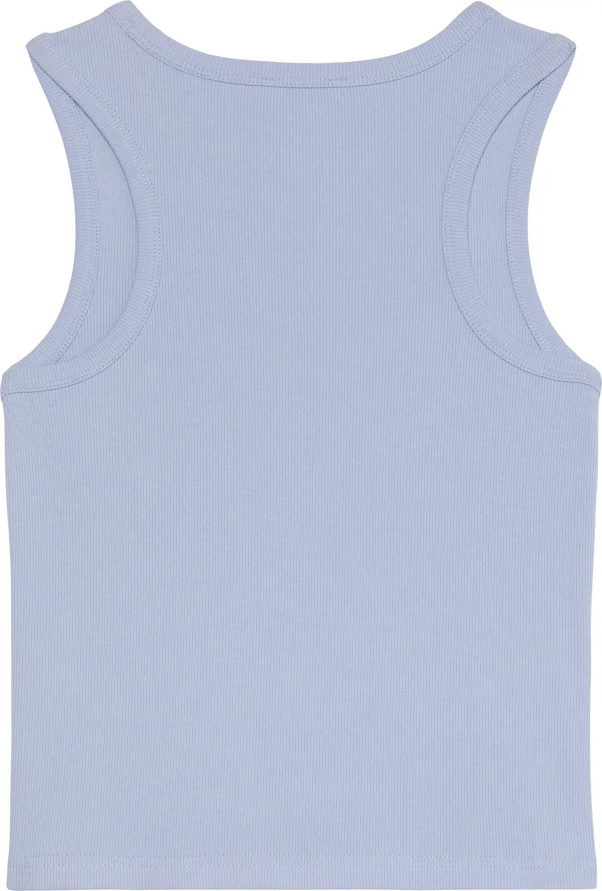 Calvin Klein WOVEN LABEL 2X2 BABY RIB TANK Kadın Mavi T-Shirt