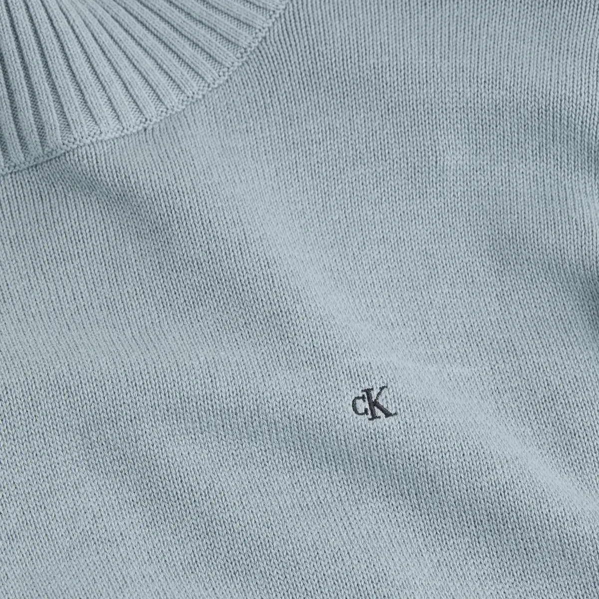 Calvin Klein MONOGRAM EMBRO HIGH Kadın Mavi Kazak