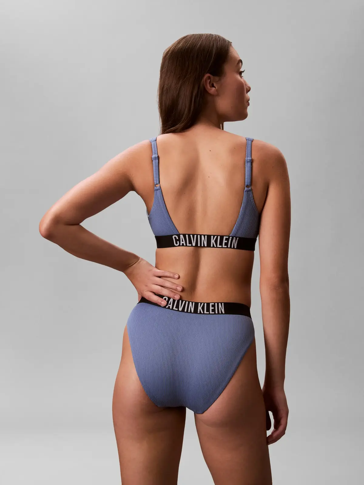 Calvin Klein SCOOP BRALETTE Mavi Bralet Bikini Üst