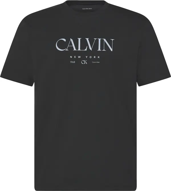 Calvin Klein SS 20S LN CALVIN GRAPHIC TEE Erkek Siyah T-Shirt