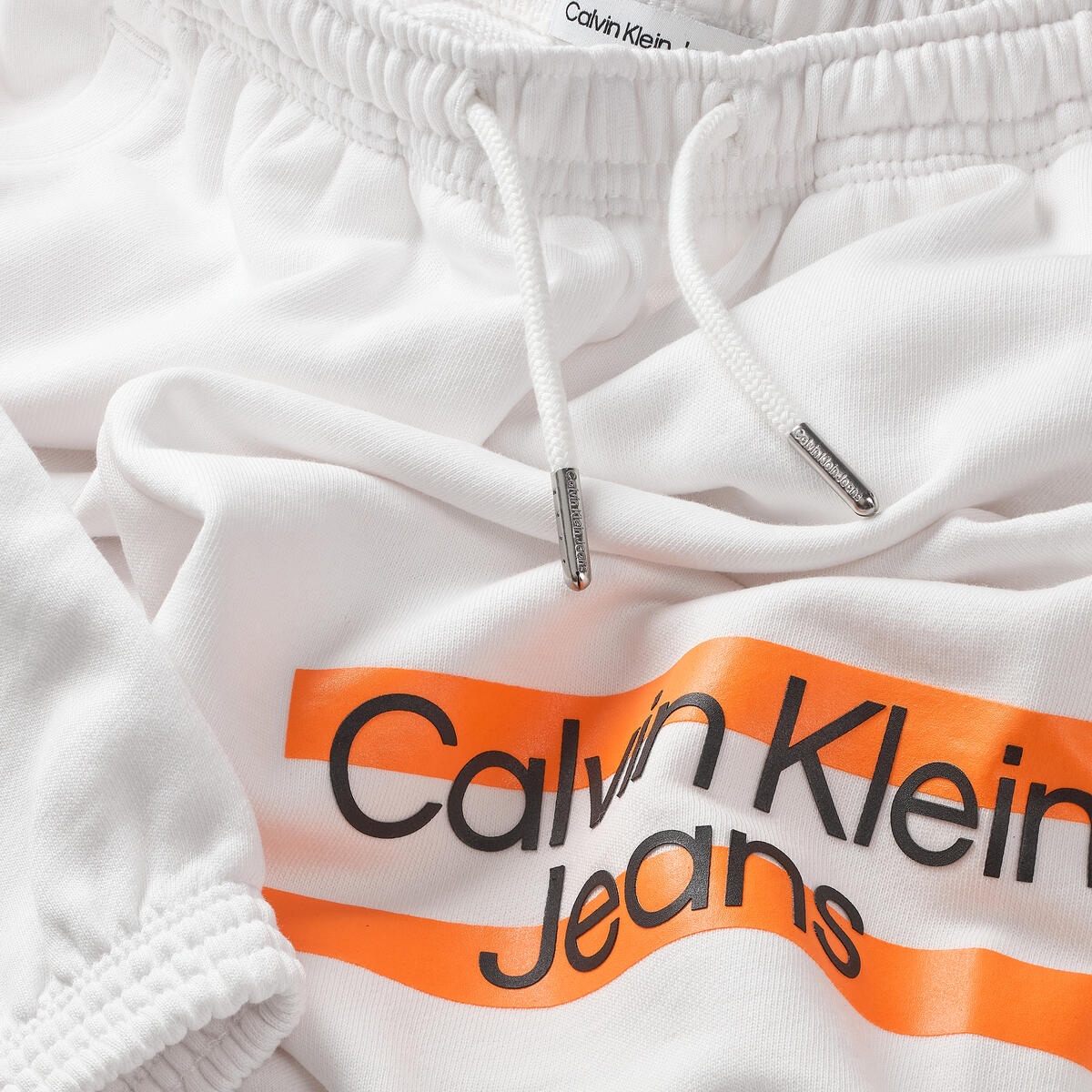 Calvin Klein MAXI BLOCK LOGO SWEA Erkek Beyaz Eşofman Altı