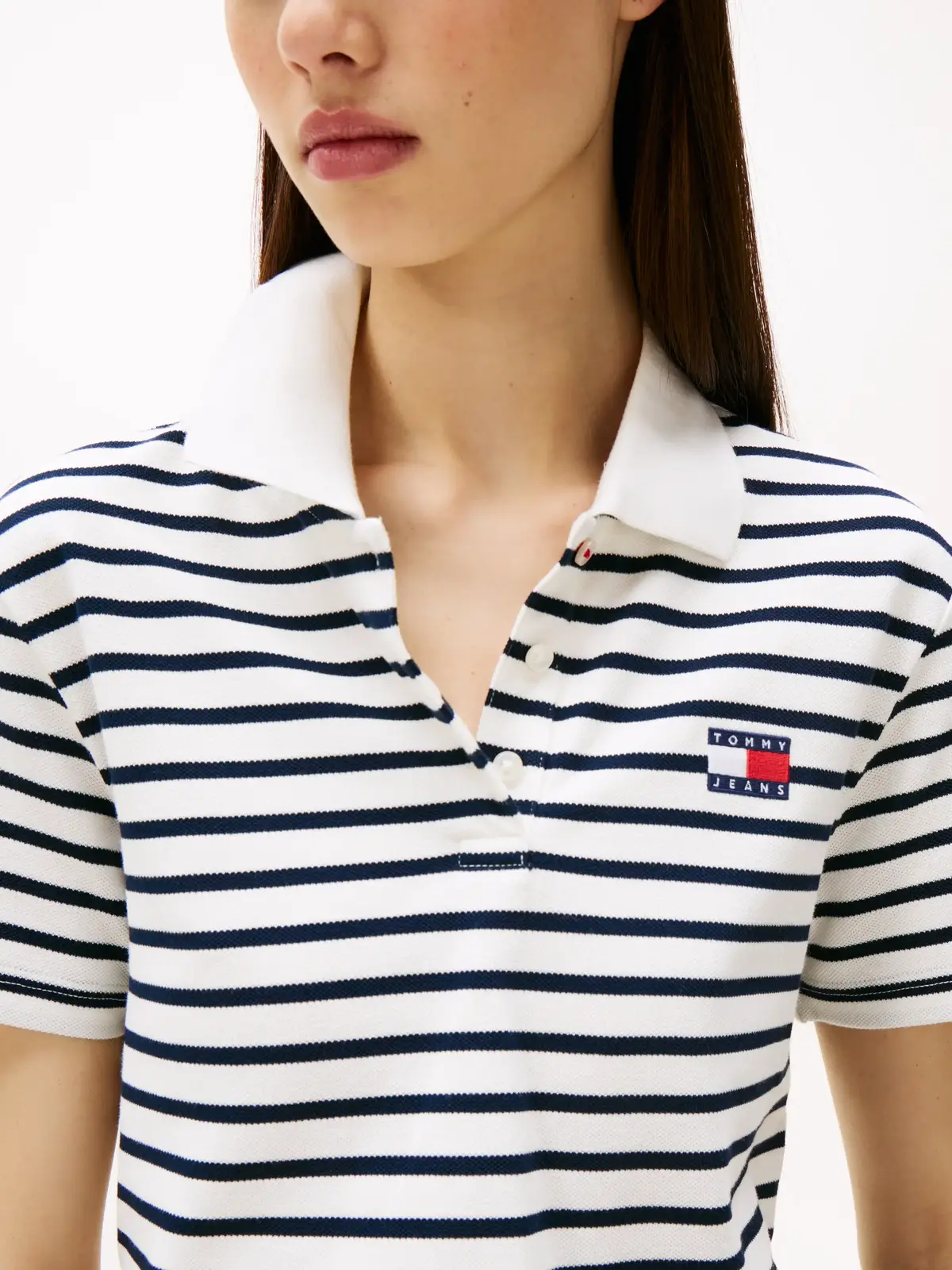 Tommy Hilfiger TJW CRP BADGE SS POL, 0FC Beyaz Kadın T-Shirt & Polo