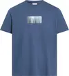 Calvin Klein GEL OVERLAY LOGO T-S, D0D Mavi Erkek T-Shirt & Polo