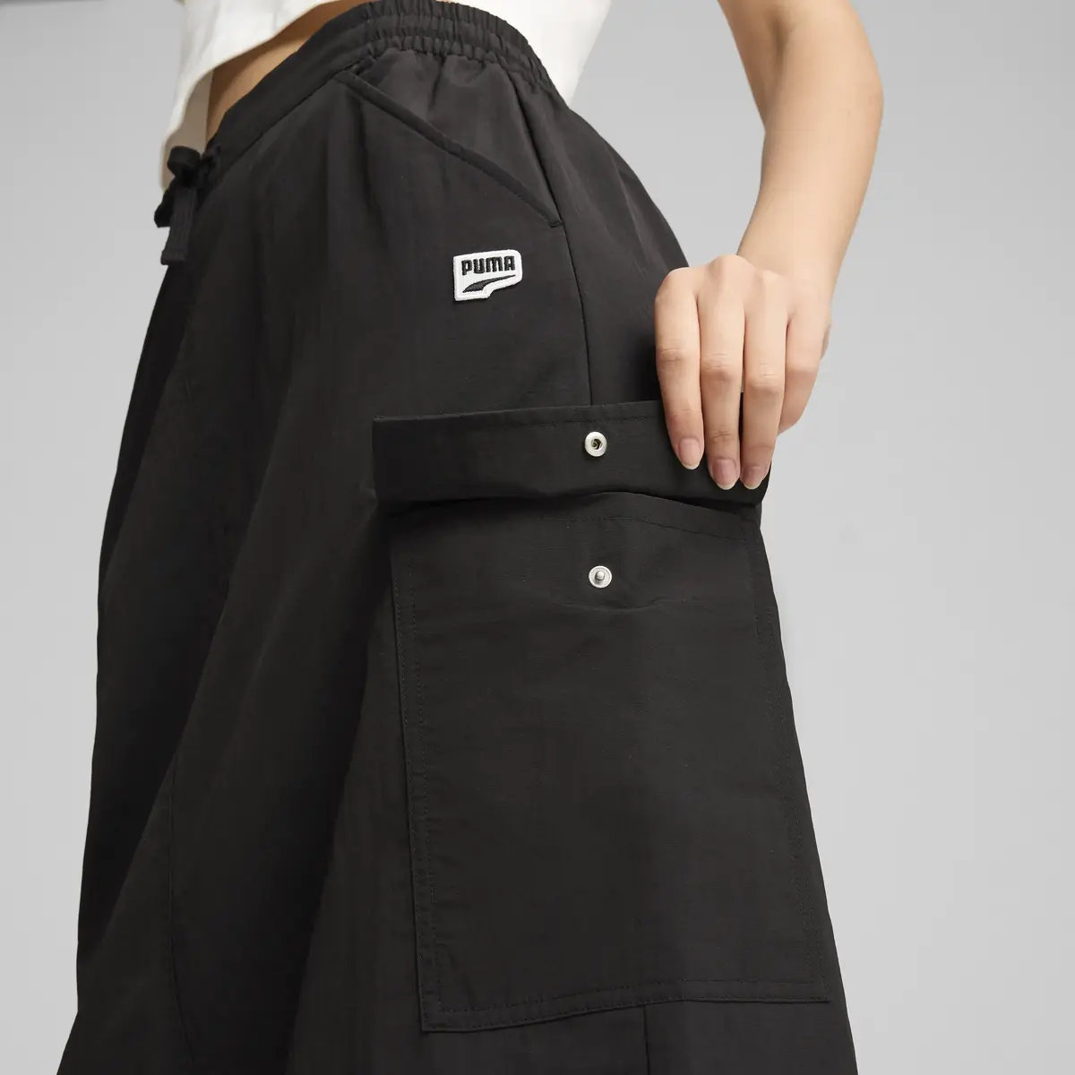 Puma DOWNTOWN Cargo Midi Skirt Siyah Kadın Etek