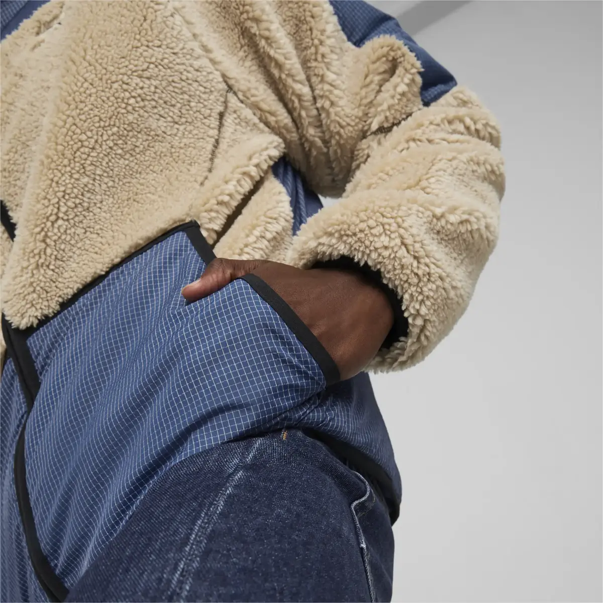 Puma Sherpa Hooded Jacket Light Sand Bej Erkek Ceket