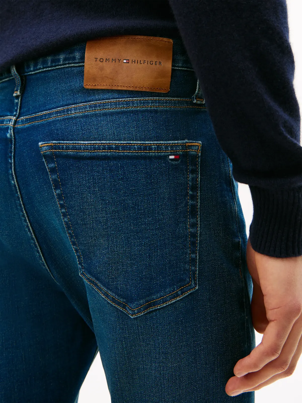 Tommy Hilfiger SLIM BLEECKER PSTR M, 1BA Mavi Erkek Jean Pantolon