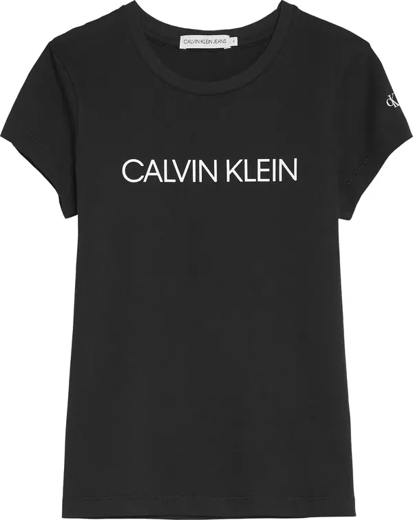 Calvin Klein INSTITUTIONAL SLIM T Kadın Siyah T-Shirt