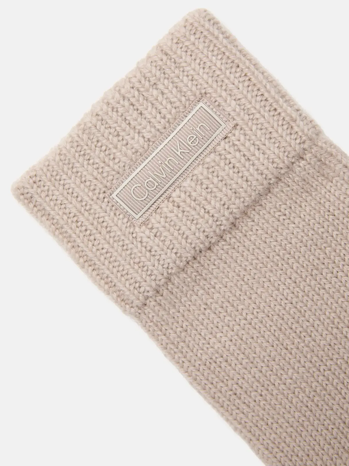 Calvin Klein PATCH WOOL KNITTED GLOVES Kahverengi Erkek Eldiven