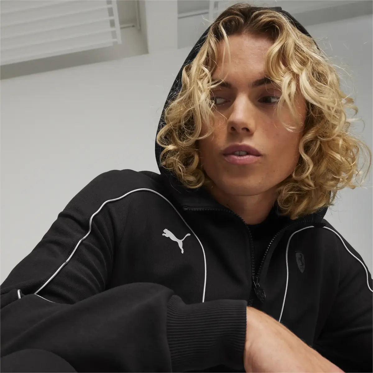 Puma Ferrari Style Hooded Jacket Siyah Erkek Sweatshirt