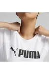 Puma Fit Logo Tee Beyaz Kadın Koşu Ve Performans T-Shirt
